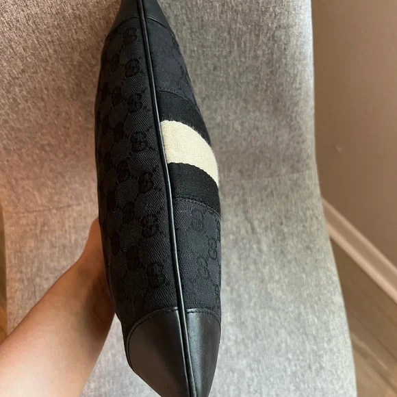 Gucci jackie sherry line GG canvas leather hang shoulder bag - Picture 6 of 13